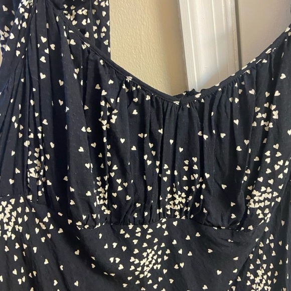 Anthropologie Black and White heart burst midi dress 2X NWT - Picture 8 of 10